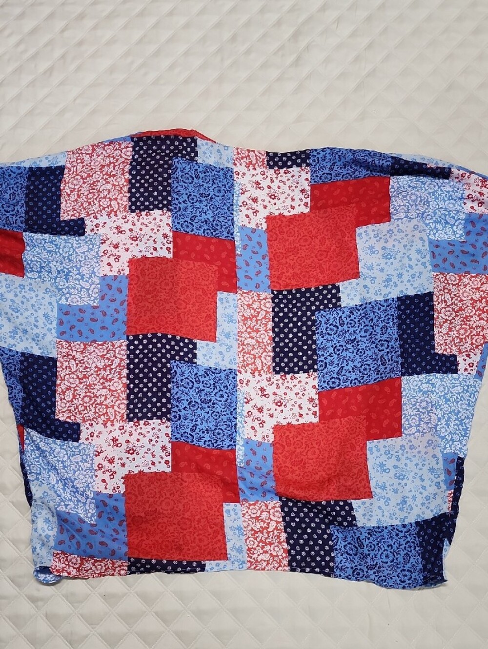 Ariat Red, White, and Blue Patriotic Patterned Kimono One Size - Picture 6 of 6